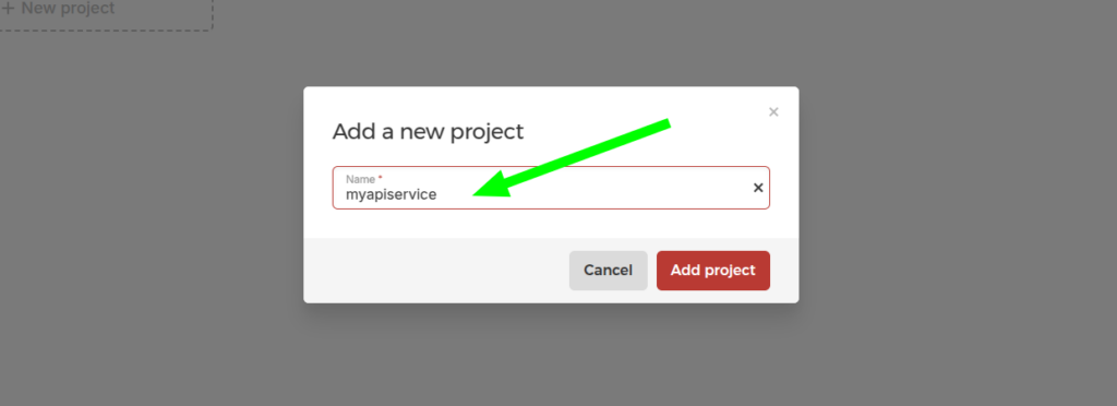 Project created successfully