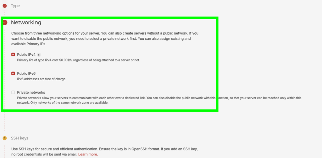 Networking options